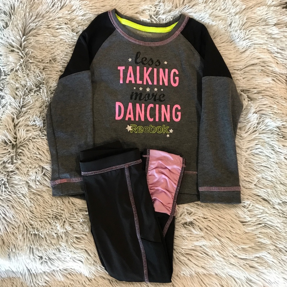 Girls Reebok 4t sweatshirt and legging set